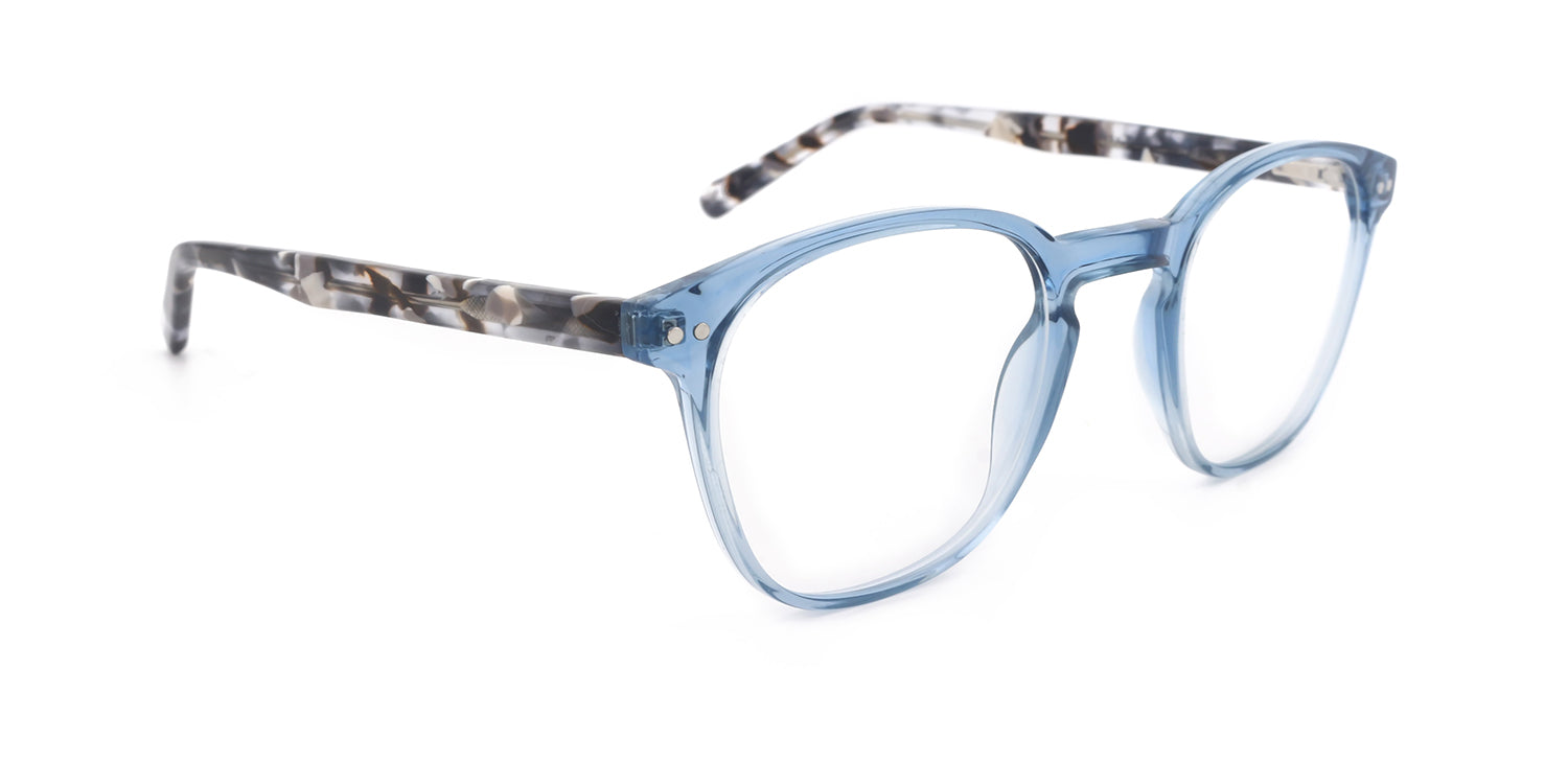 Unisex | Shiny Blue | Acetate Glasses - MX2269A-1