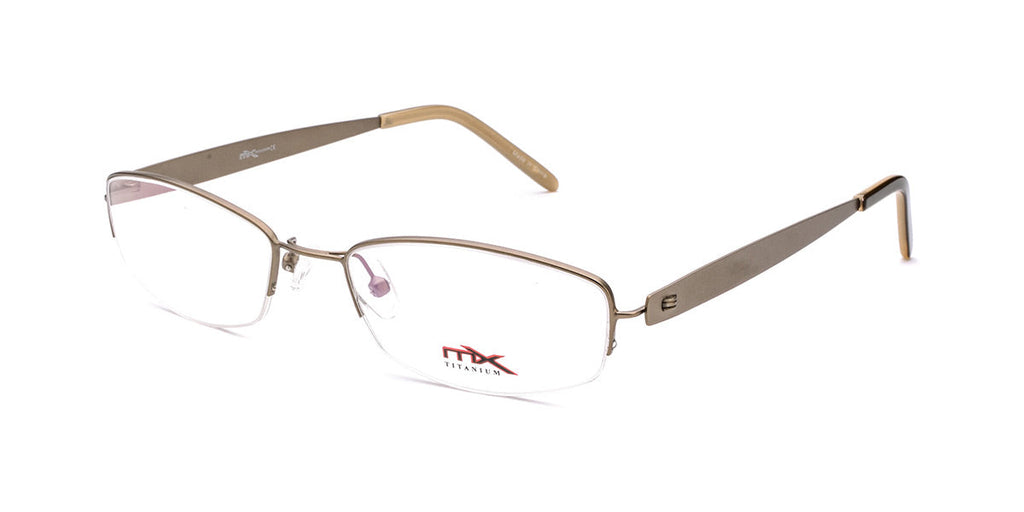 Maxima Women Matte Brown Oval Titanium Glasses 