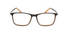 Maxima Unisex Matte Black & Orange Square Beta Titanium Glasses