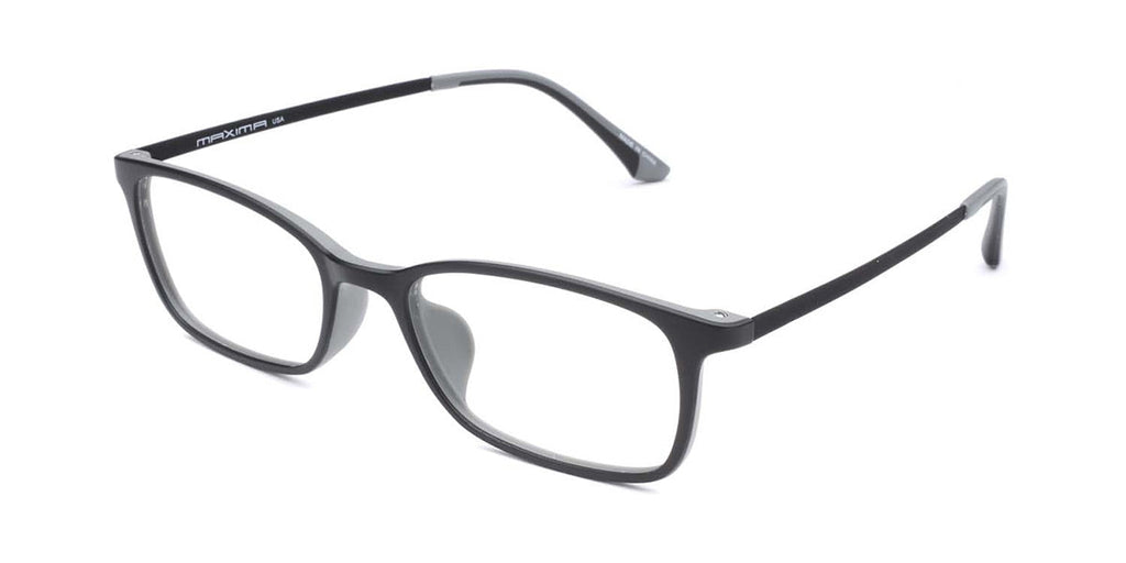 Maxima Unisex Matte Black Square Beta Titanium Glasses 