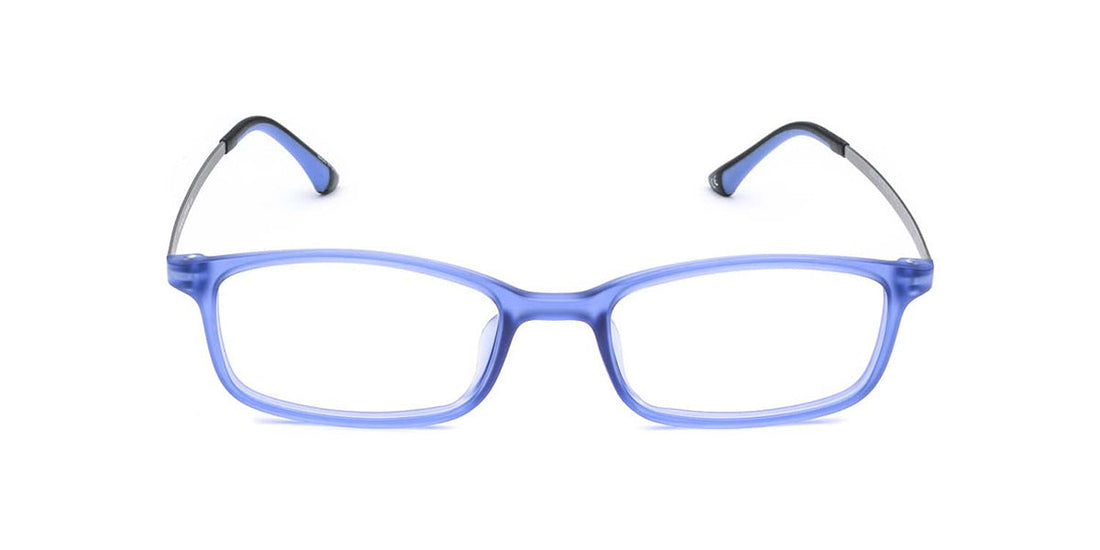 Maxima Unisex Matte Blue Rectangular Beta Titanium Glasses