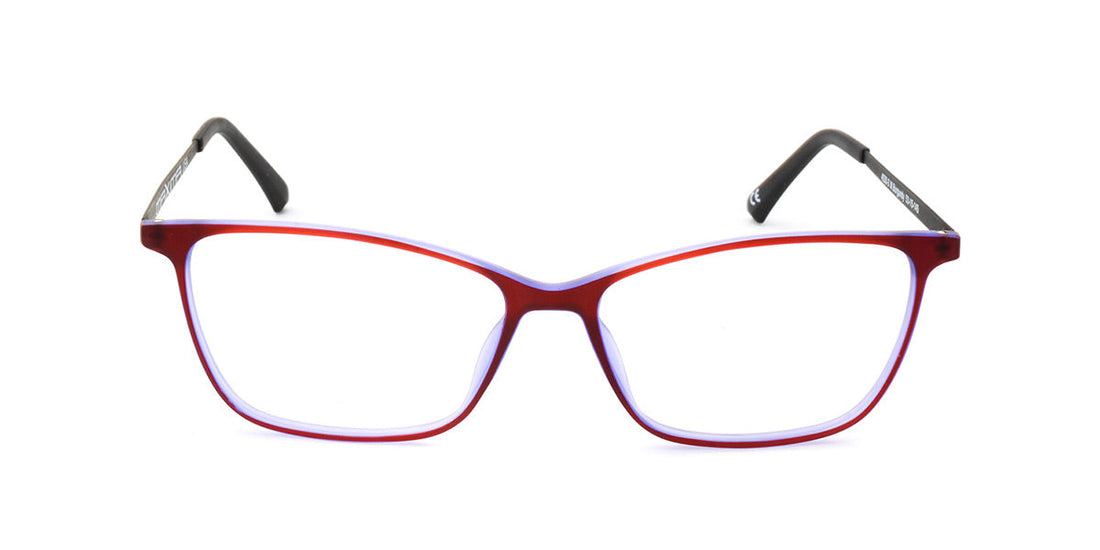 Maxima Women Matte Burgundy & Blue Cat Eye Beta Titanium Glasses