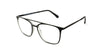 Maxima Unisex Matte Black &amp; White Square Beta Titanium Glasses 