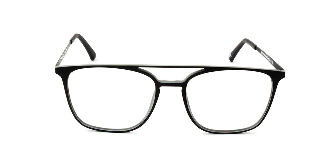 Maxima Unisex Matte Black Square Beta Titanium Glasses