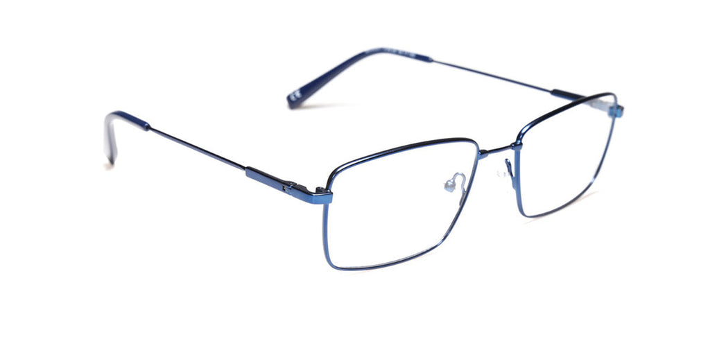 Maxima Men Shiny Blue Square Memory Titanium Glasses 