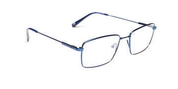 Maxima Men Shiny Blue Square Memory Titanium Glasses 