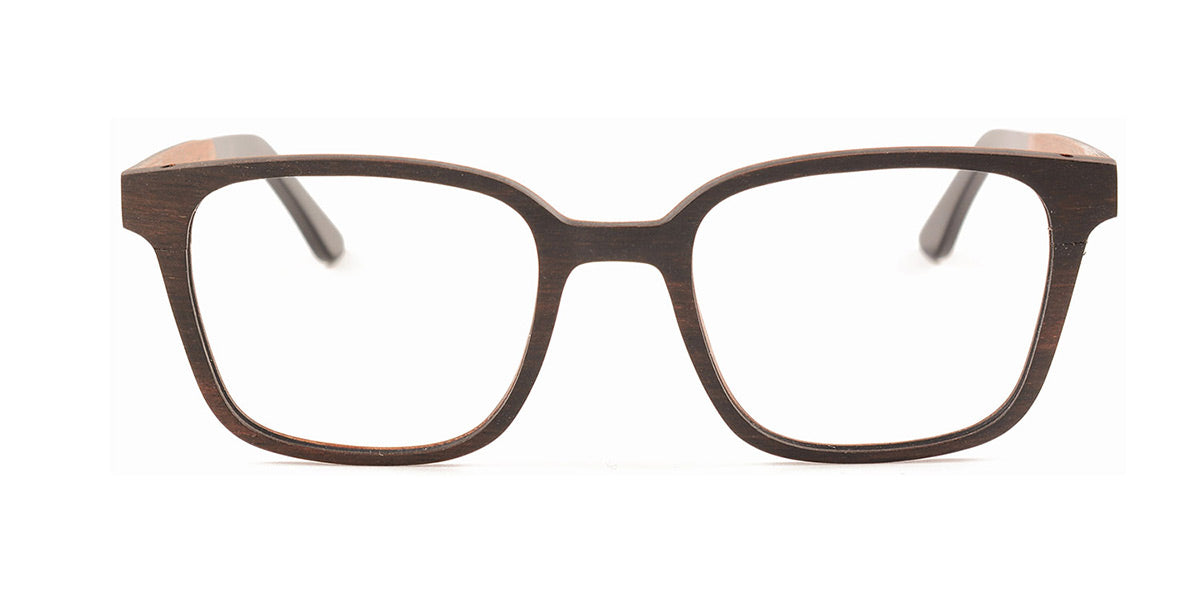 Maxima Matte Brown Wood Series Square Reading Glasses