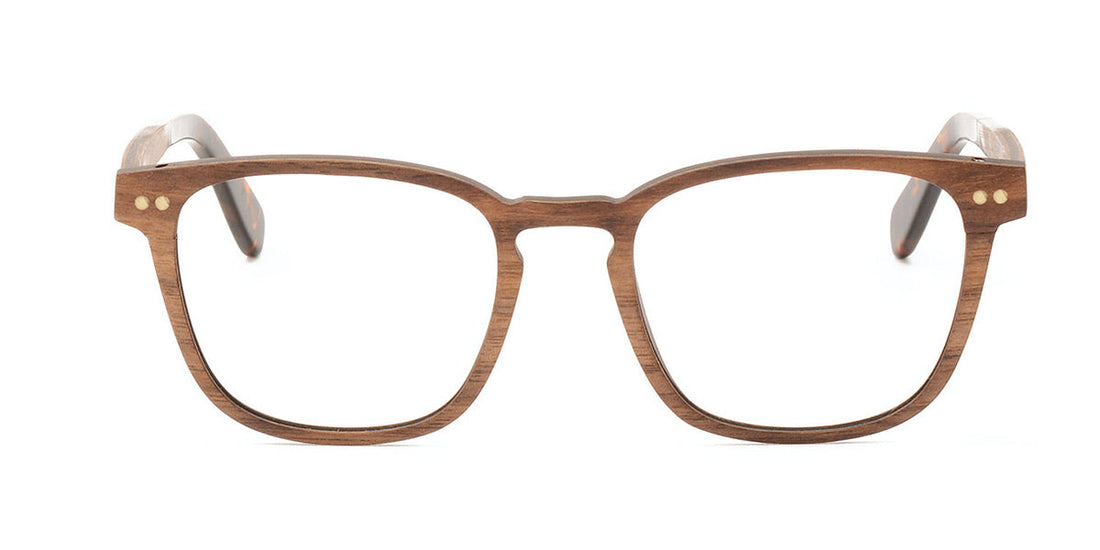 Maxima Matte Walnut Wood Series Square Reading Glasses