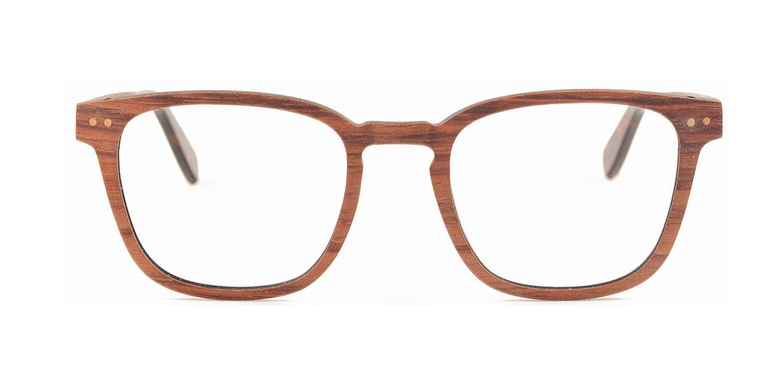 Maxima Matte Rose Wood Series Square Reading Glasses