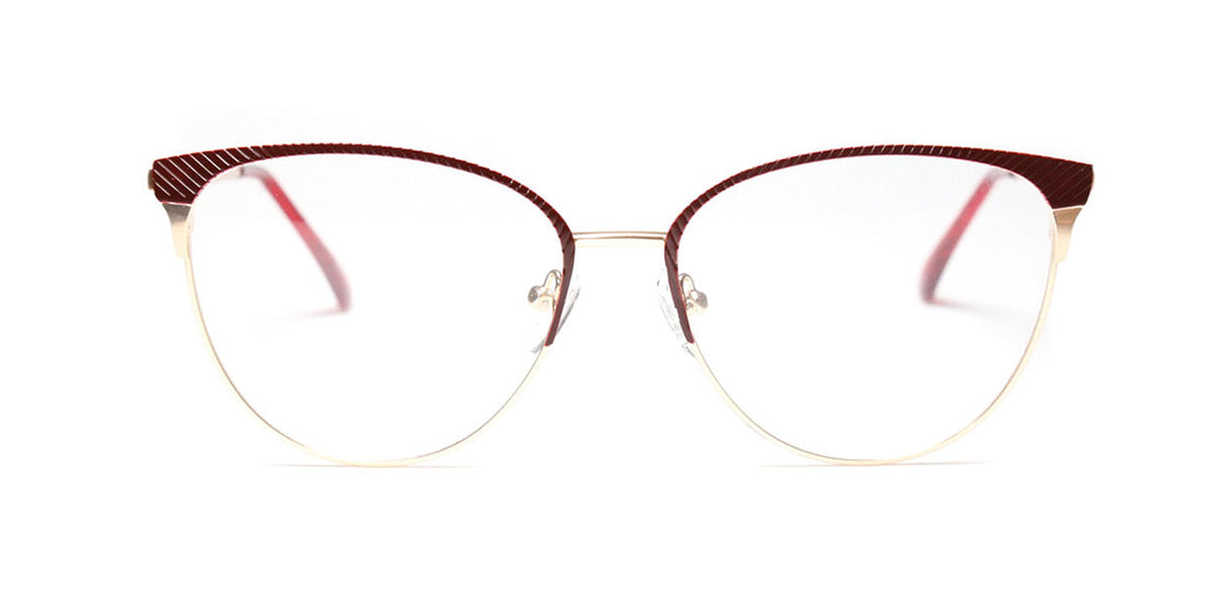 Women | Shiny Red | Metal Glasses - MX9015-2