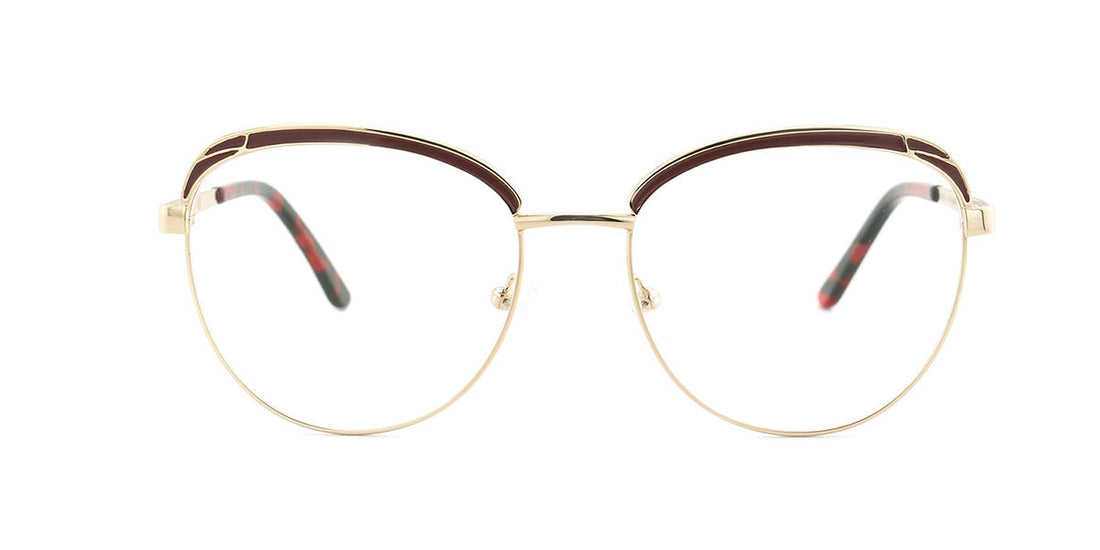 Women | Shiny Burgundy | Metal Glasses - MX9021-1