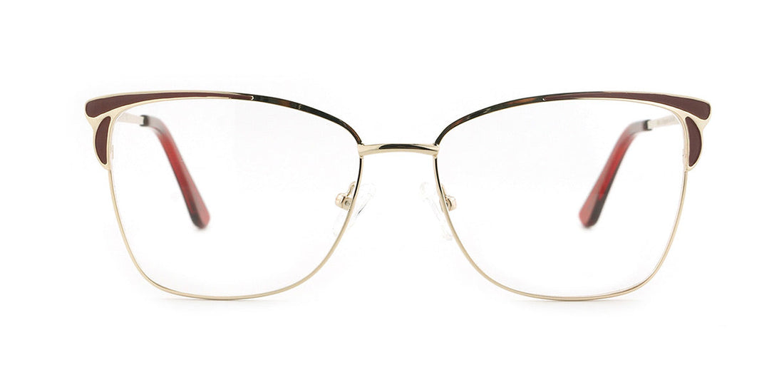 Women | Shiny Burgundy | Metal Glasses - MX9022-1