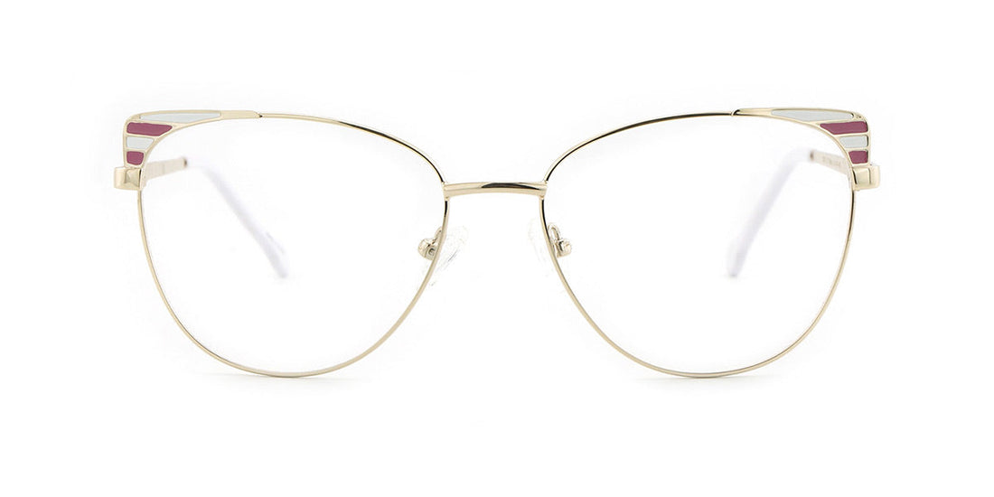 Women | Shiny White | Metal Glasses - MX9023-2