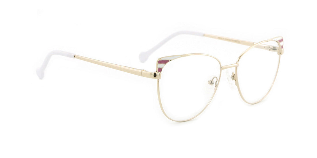 Women | Shiny White | Metal Glasses - MX9023-2