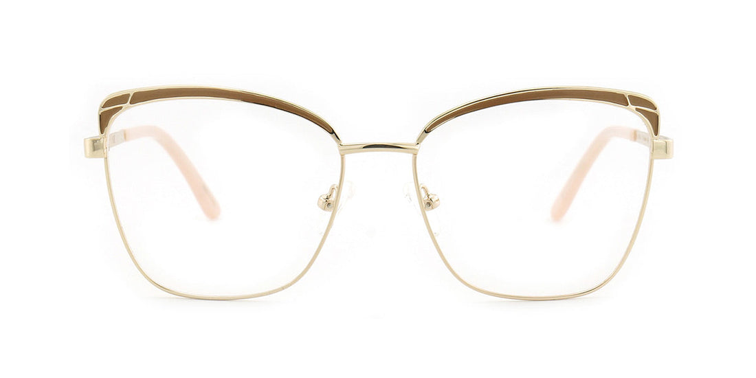 Women | Shiny Brown | Metal Glasses - MX9025-1