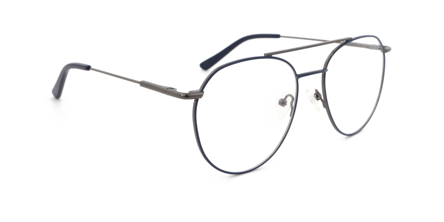 Men | Matte Blue | Metal Glasses - MX9052-2