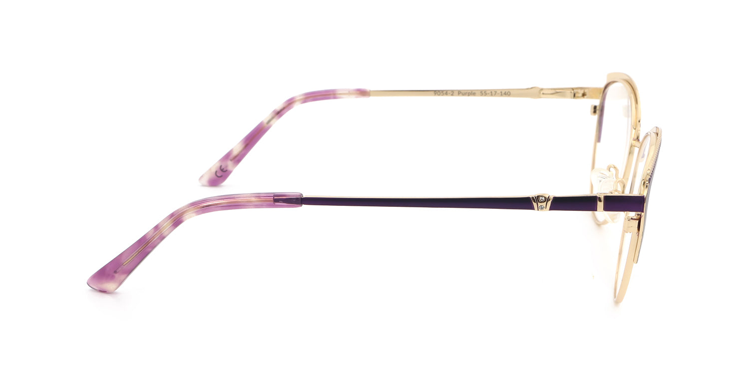 Women | Matte Purple | Metal Glasses - MX9054-2