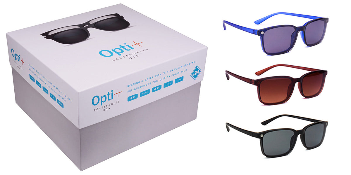 Square Clip-On Reader | 24 Pieces Set - OPR-7D