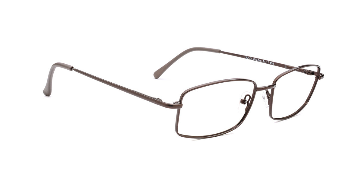Men | Matte Brown | Metal Glasses - RA301-2 