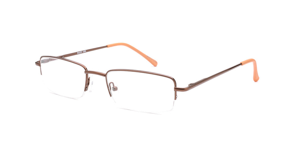 Unisex | Matte Brown | Metal Glasses - RA307-3 