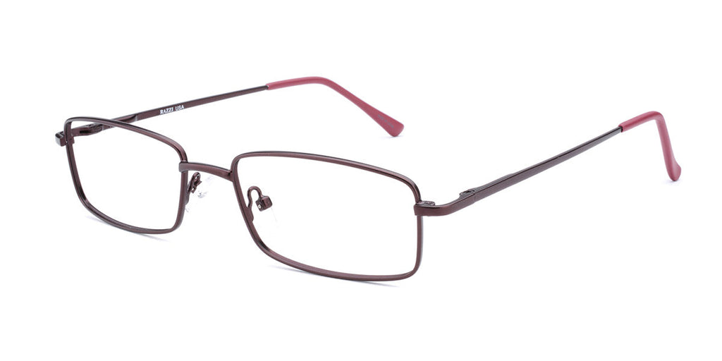 RA317-2 | Unisex | Matte Burgundy | Metal Glasses