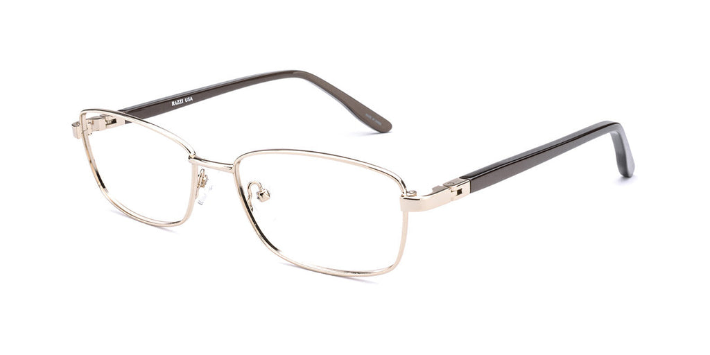 Women | Shiny Gold | Metal Glasses - RA428-1 