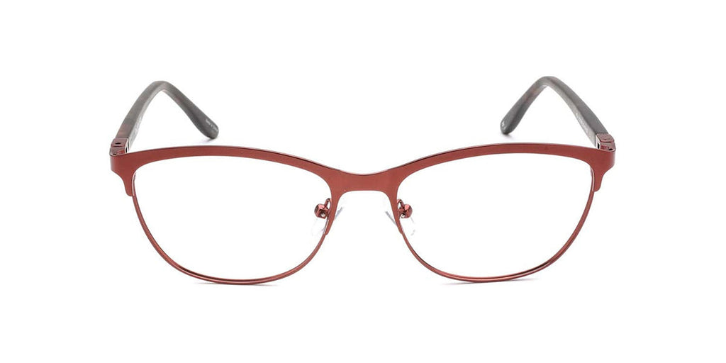 Women | Matte Burgundy | Metal Glasses - RA433-1 