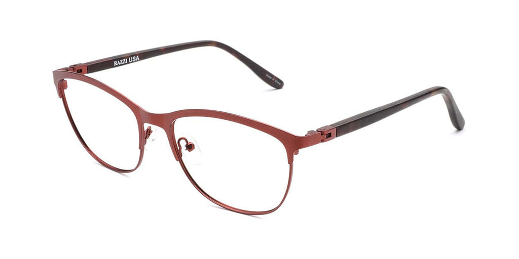 Women | Matte Burgundy | Metal Glasses - RA433-1 