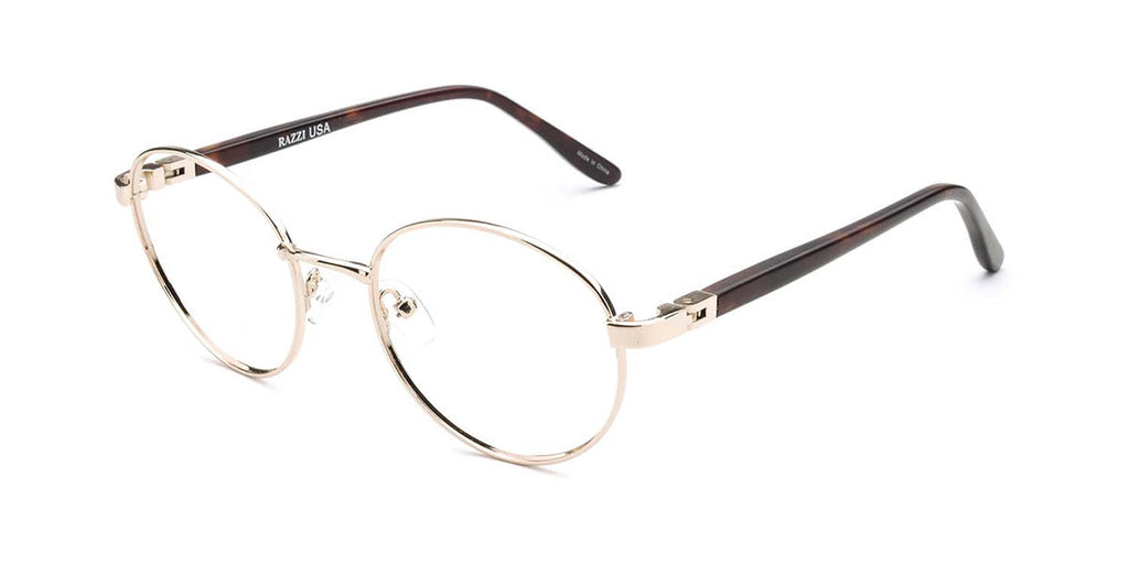 RA437-2 | Unisex | Shiny Gold | Metal Glasses