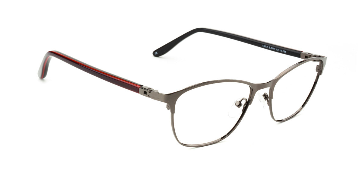 RA440-2 | Women | Shiny Gun | Metal Glasses 
