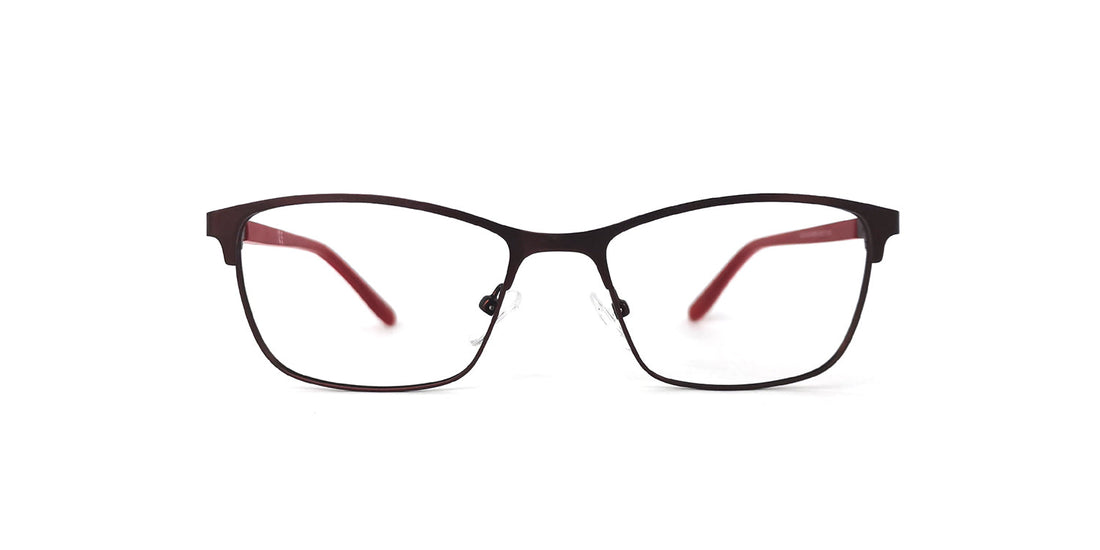 RA442-2 | Women | Matte Burgundy | Metal Glasses