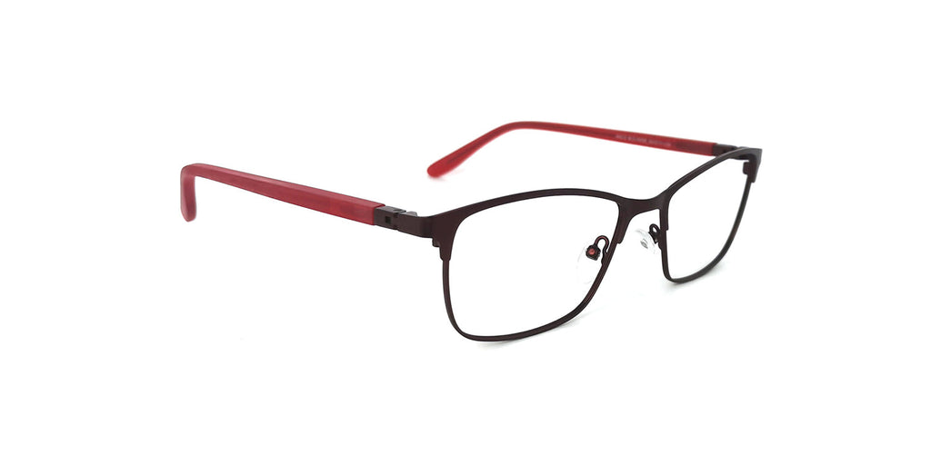 RA442-2 | Women | Matte Burgundy | Metal Glasses