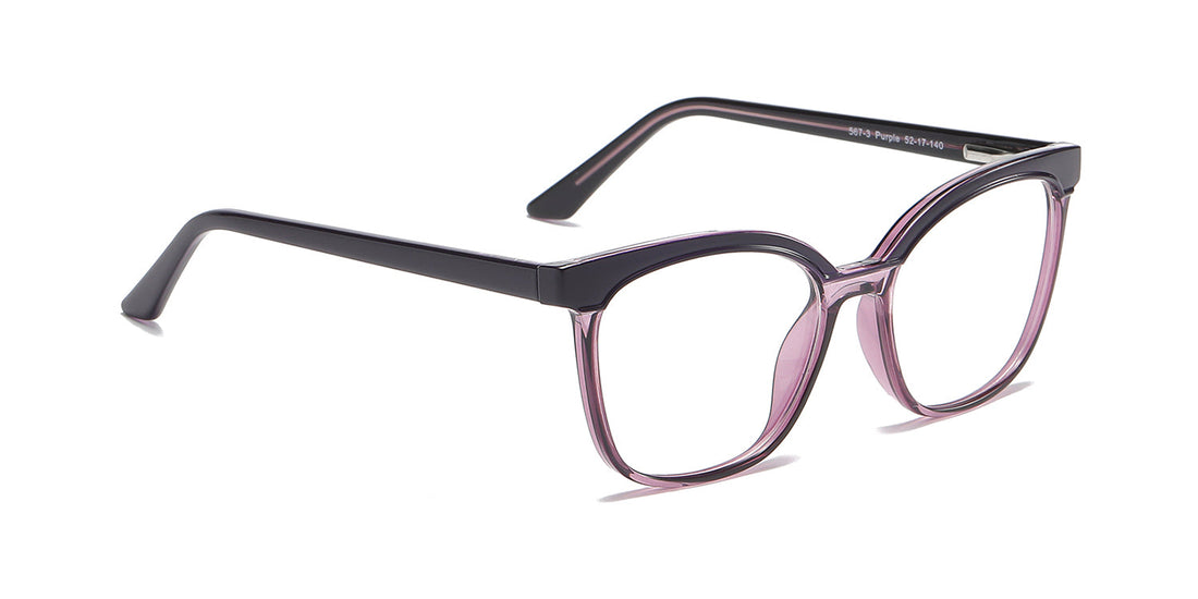 Women | Shiny Purple | TR-90 Glasses - RA567-3