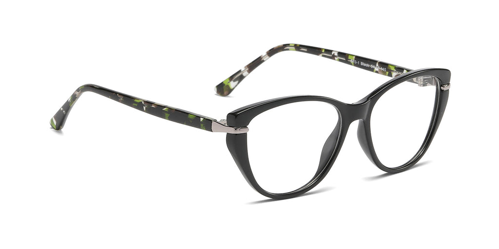 Women | Shiny Black | TR-90 Glasses - RA570-1