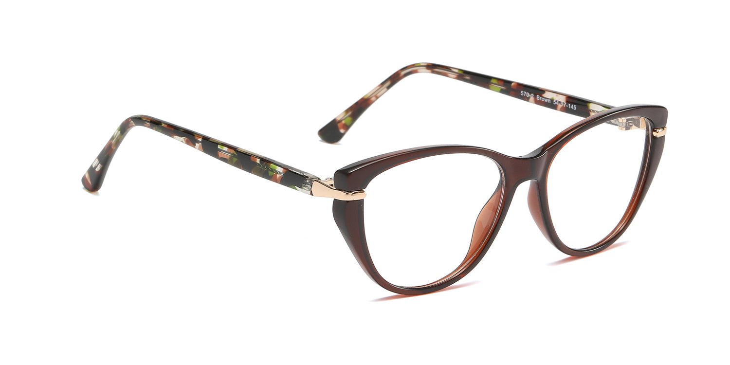 Women | Shiny Brown | TR-90 Glasses - RA570-2