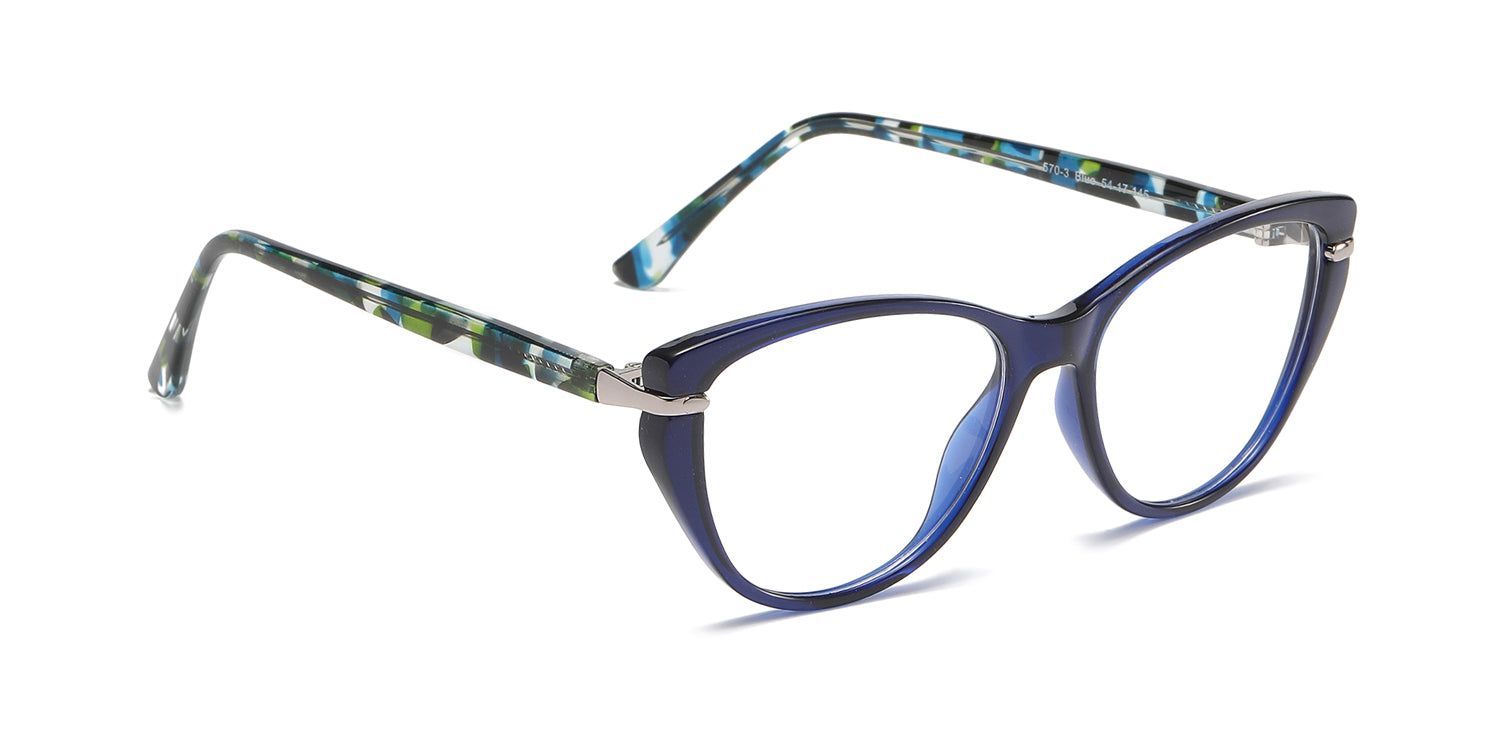 Women | Shiny Blue | TR-90 Glasses - RA570-3