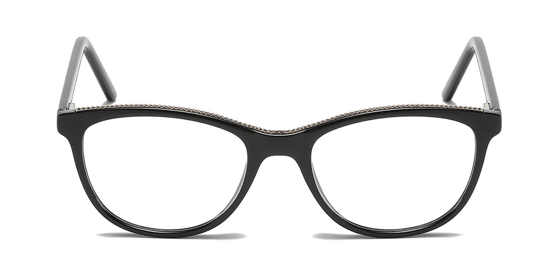 Women | Shiny Black | TR-90 Glasses - RA572-1